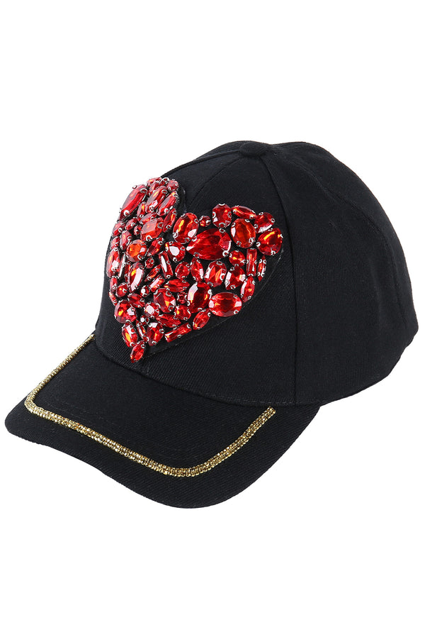 Crystal Heart Hat